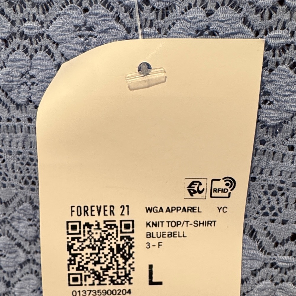 Forever 21 Light Blue Lace Blouse - Picture 5 of 6